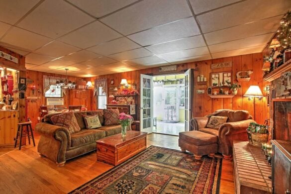 Beautiful interior of one of the best cabin rentals in Massachusetts