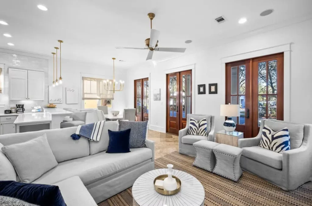 Spacious family area with open floor plan