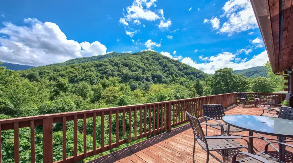 Cook out, dine on the porch with views