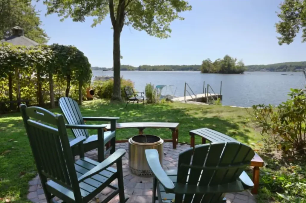 Common area with stunning lake views