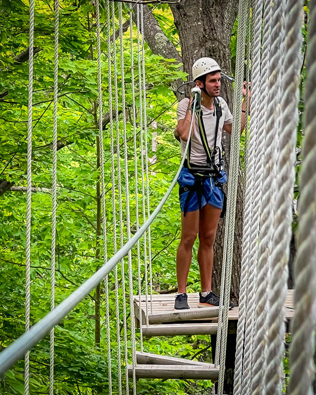 Each of the rope courses had its own challenges to overcome.