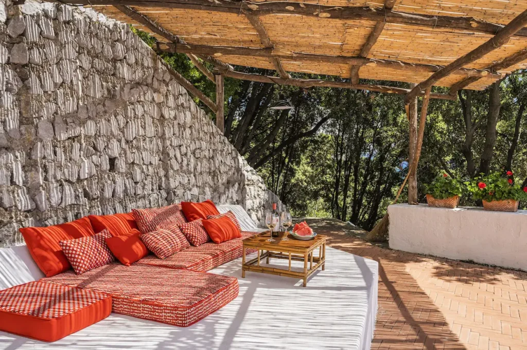 Summer sofa at the east shade