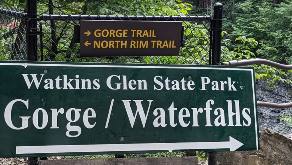 Watkins Glen State Park sign