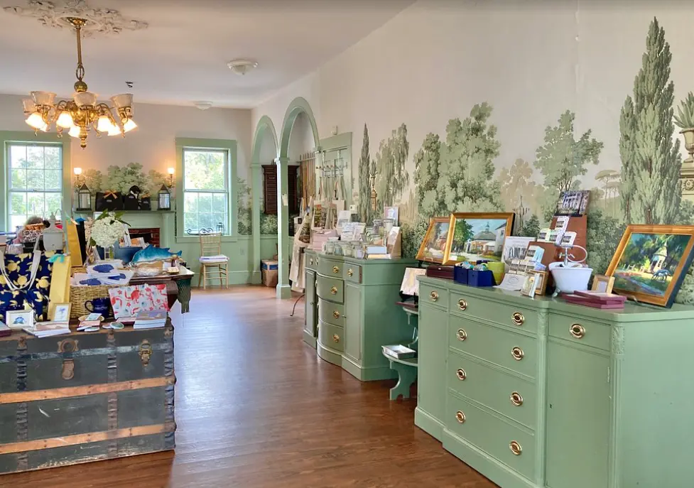 The Linden Place Gift Shop and Gallery features local history books, locally made artwork and Bristol-themed merchandise