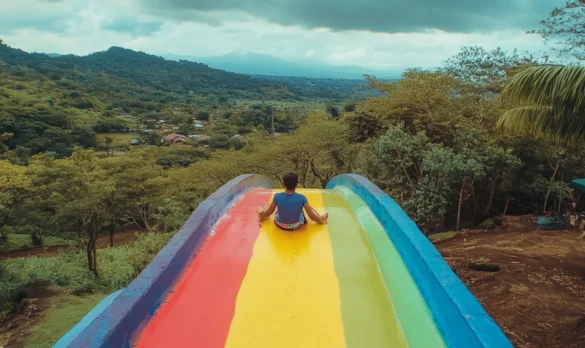Amazing travel experience rainbow slide