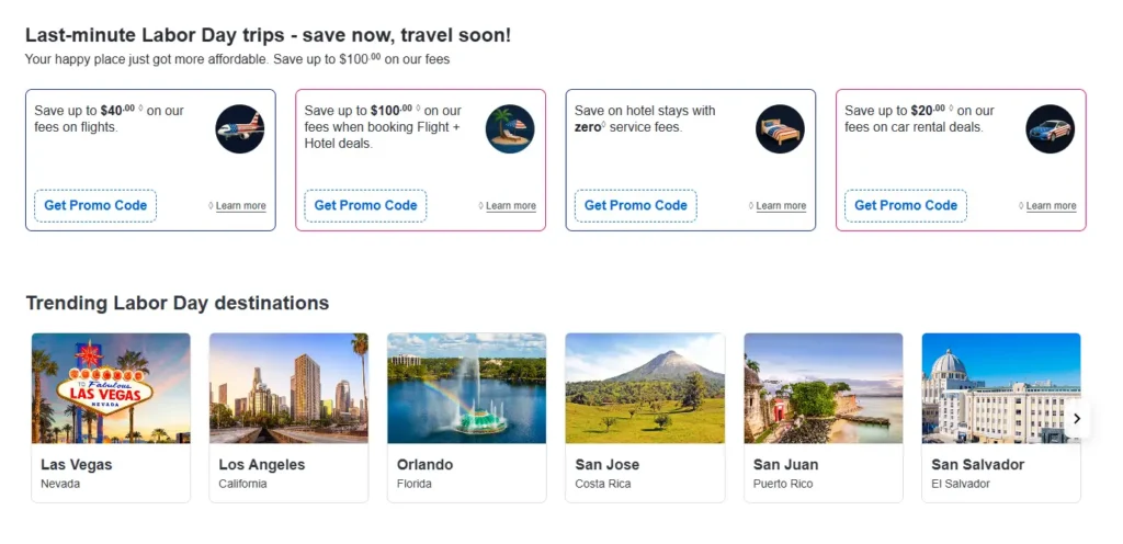 CheapOair website