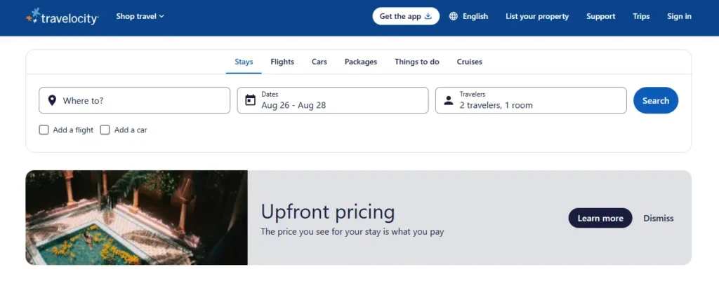 travelocity website