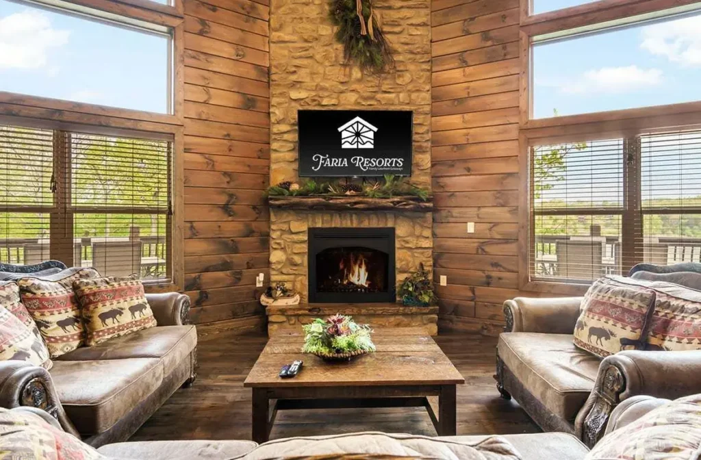 Spacious, comfortable living room on main level