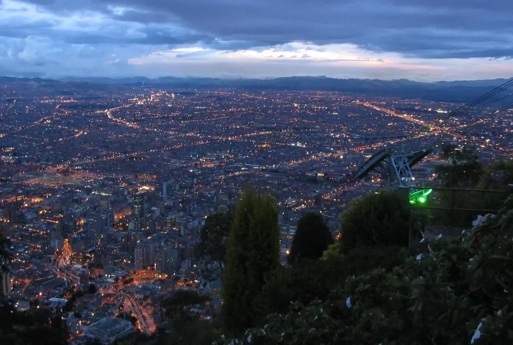 night lights at Bogotá, Colombia