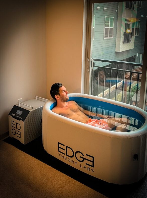 Wim Hof Ice Bath Technique + Breathing Method in Cold Water