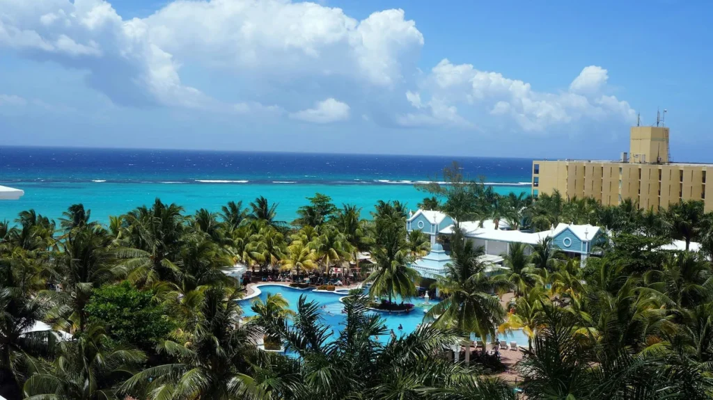 Outdoor swimming pool at Hotel Riu Ocho Rios in Jamaica