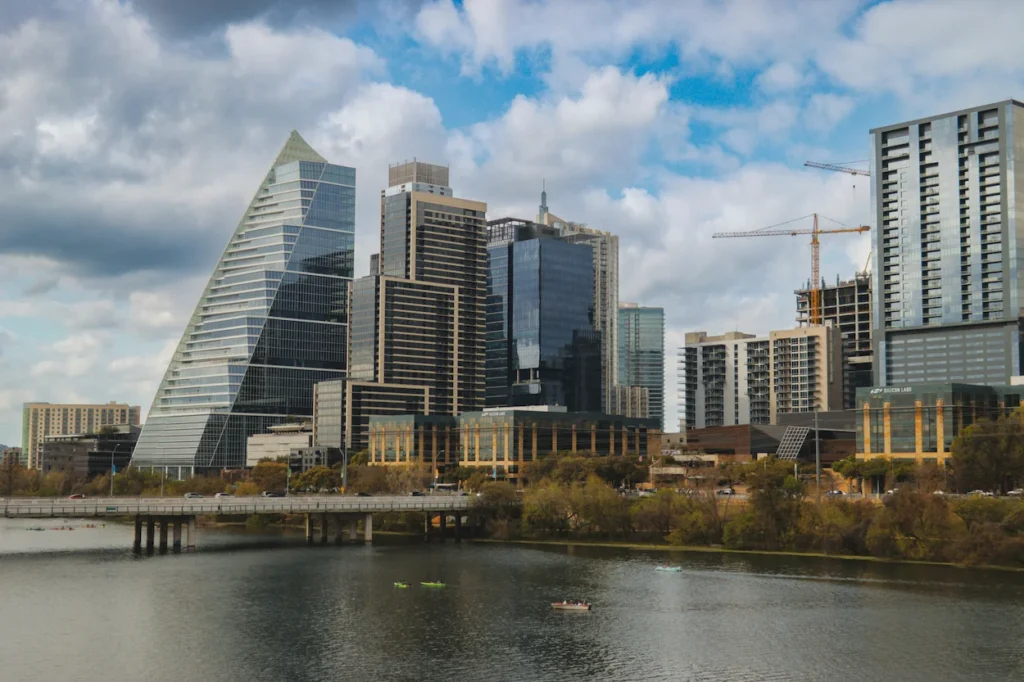 Austin city skyline viewed across Lady Bird Lake