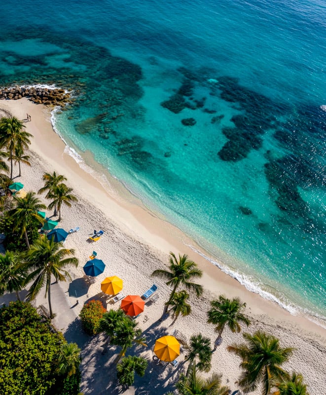Bahamas beach drone footage