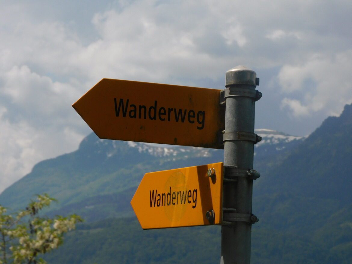 trail sign in liechtenstein