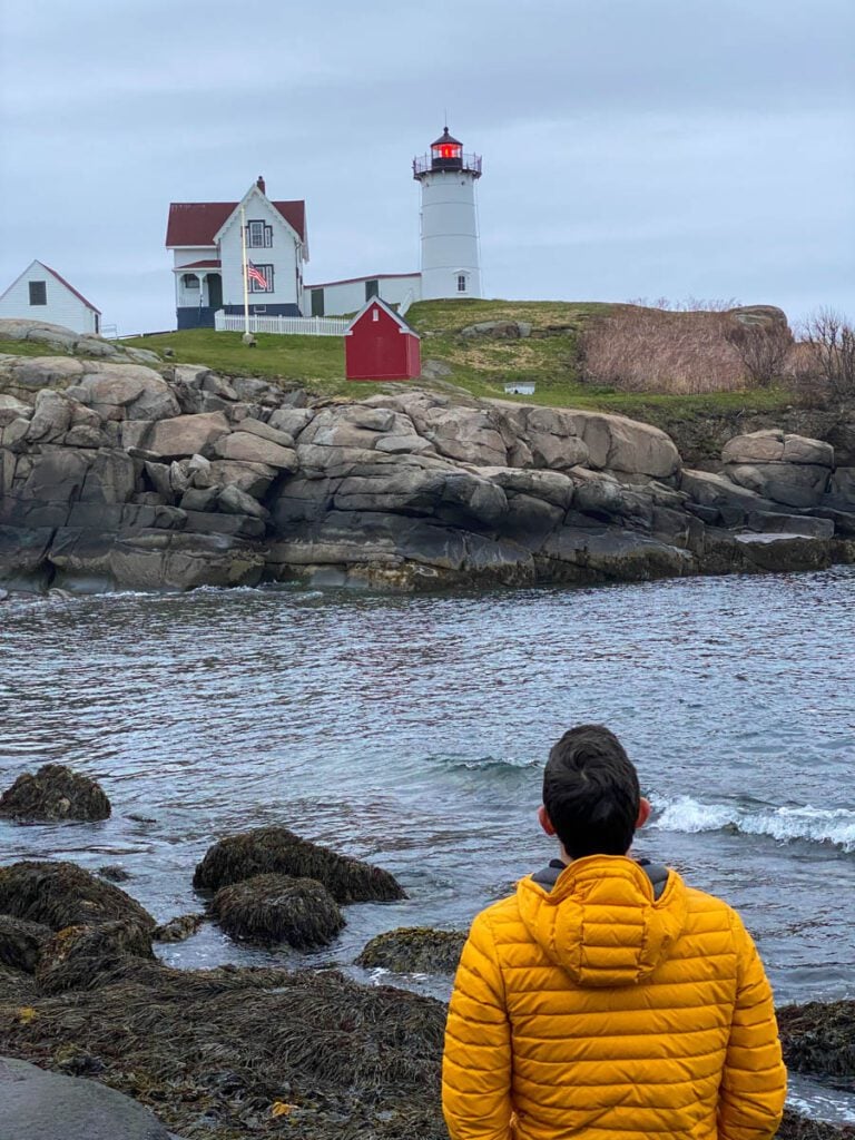 Me standing in front of Nubble Light