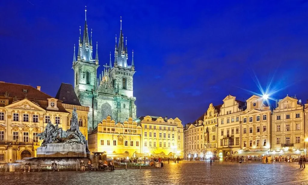 Prague at night