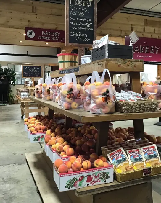 Market with fresh produce