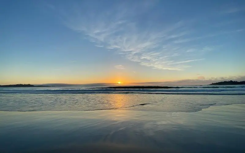 Sunset over the ocean at Carmel-by-the-Sea.