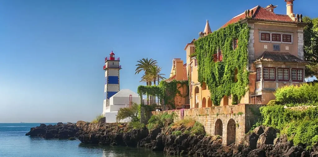 Scenic seafront view in Portugal