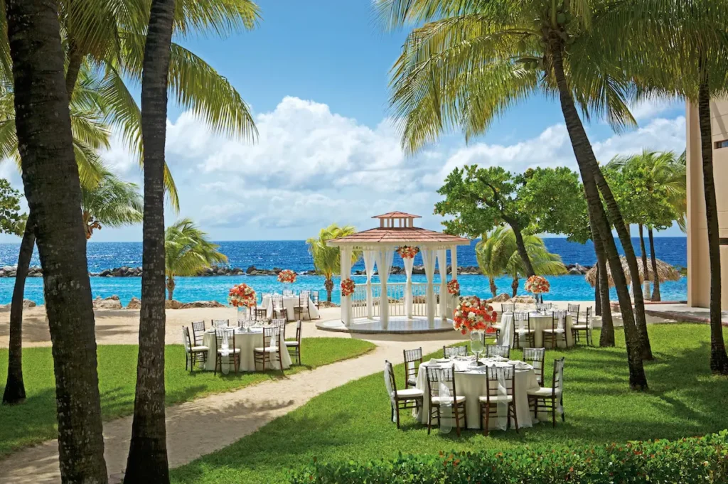 Outdoor wedding area