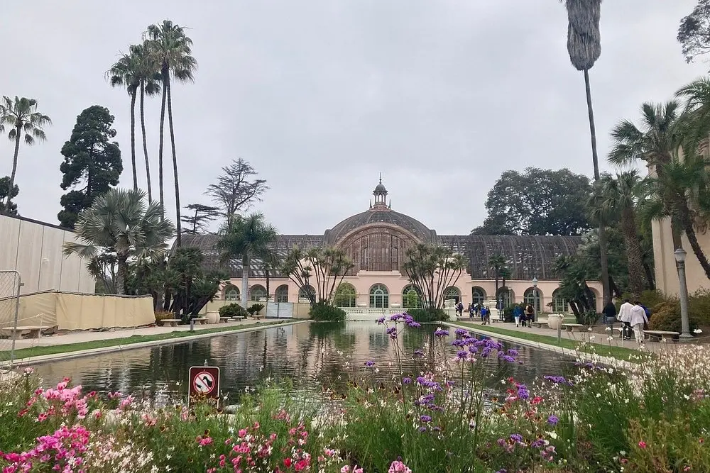 The Botanical Building and reflecting pool in Balboa Park, San Diego.