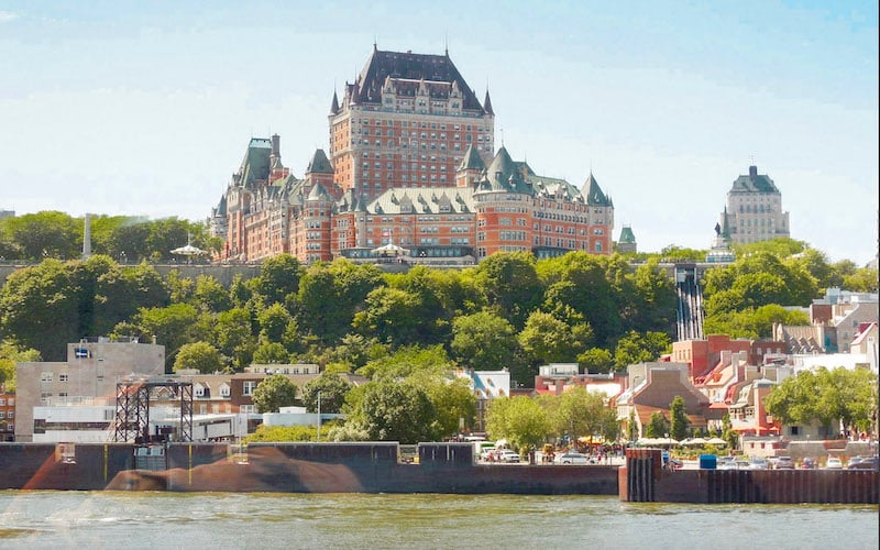 Château Frontenac is a majestic castle overlooking historic Quebec City.