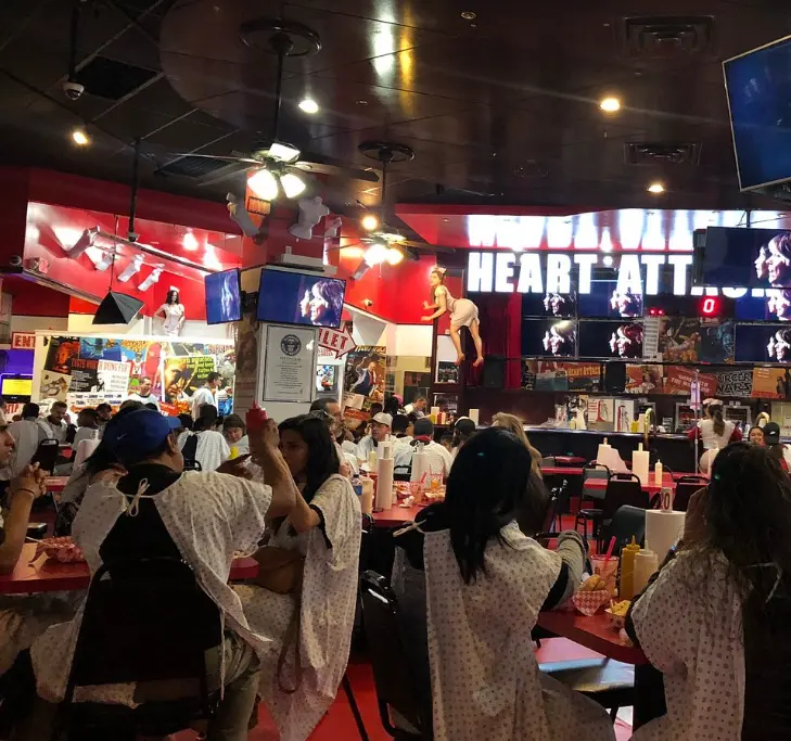Busy day at Heart Attack Grill