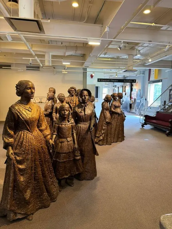 Statues at the Women’s Rights National Historical Park honoring historic leaders.