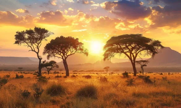 Beautiful savannah in Africa