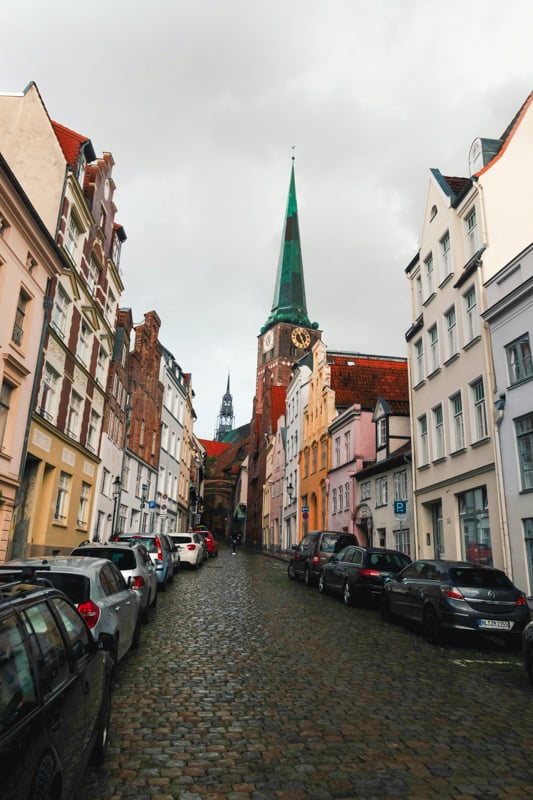Beautiful street in Lubeck