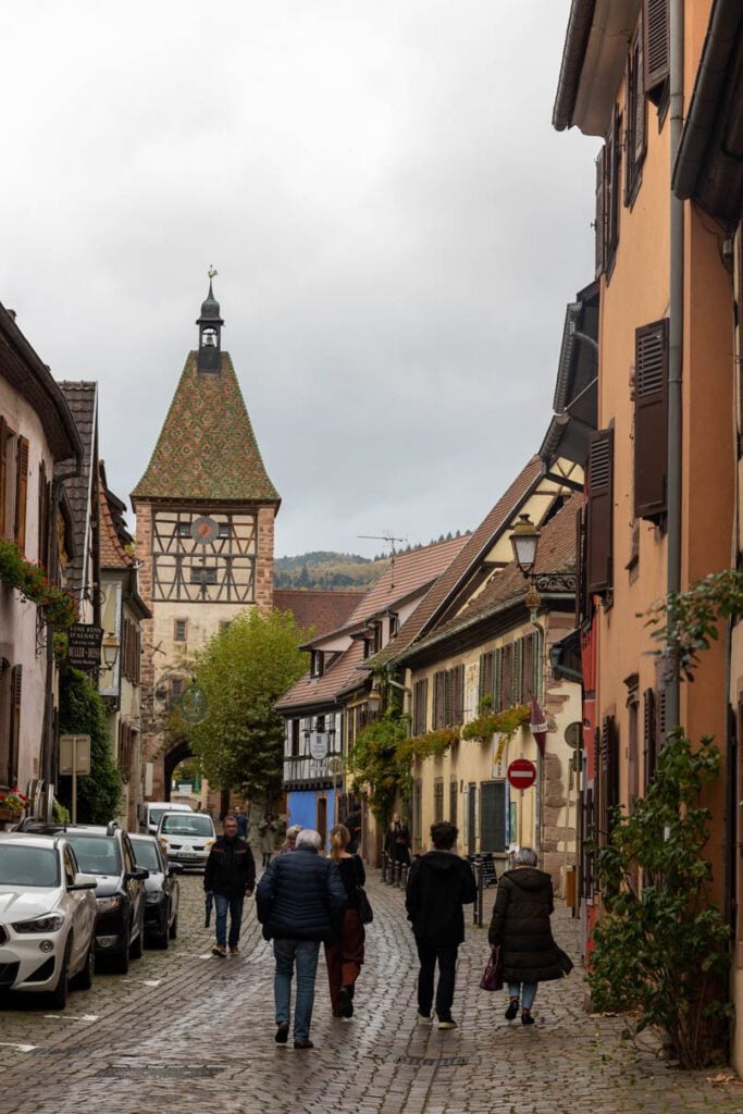 Locals walking to church in the morning