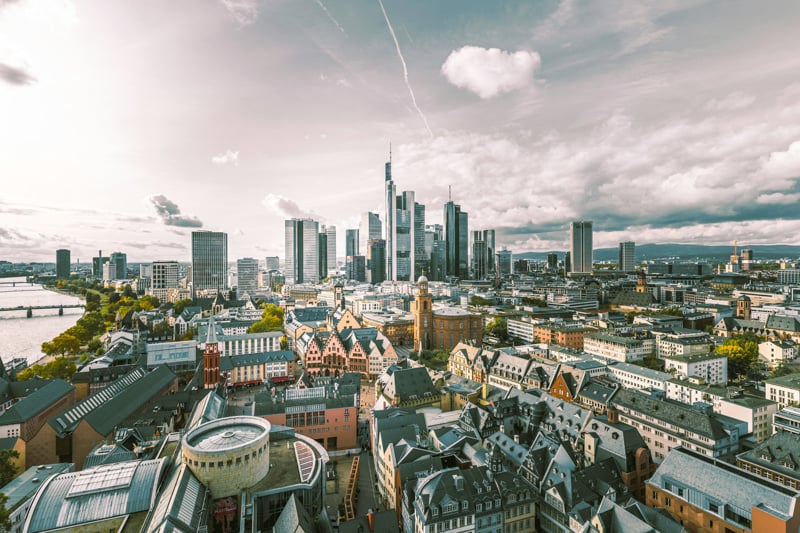 Frankfurt city where old meets new