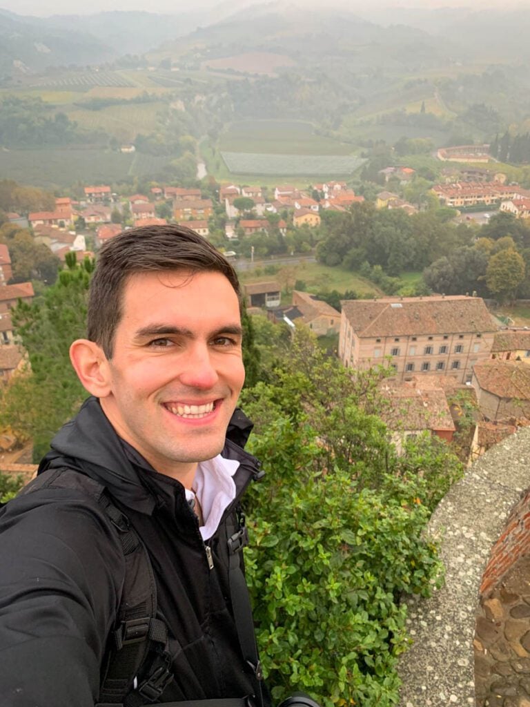 My photo of me visiting Brisighella in Emilia Romagna