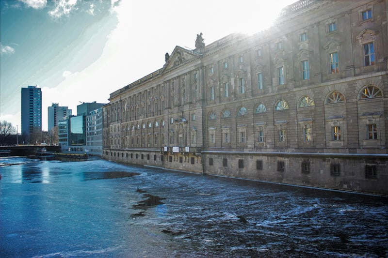 Museum Island in Berlin in the winter