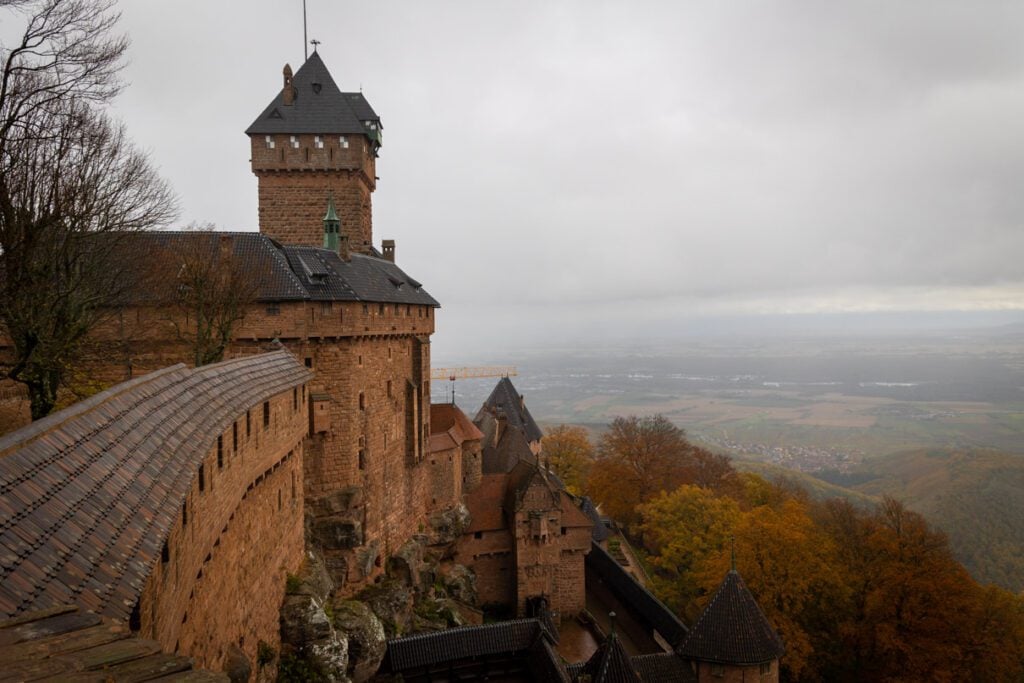 Haut-Kœnigsbourg with fall foliage