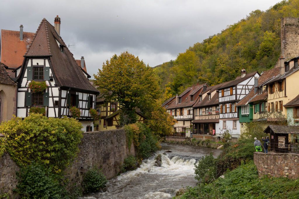 I love these riverfront views in Kaysersberg
