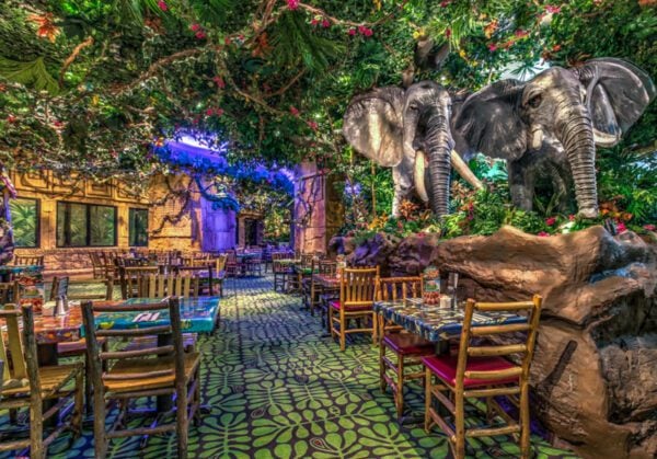 12 Insanely Unique Restaurants - Rainforest Cafe 600x419