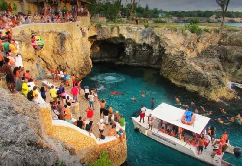 The picturesque water at Rick's Cafe, a blend of elegance and nature's charm