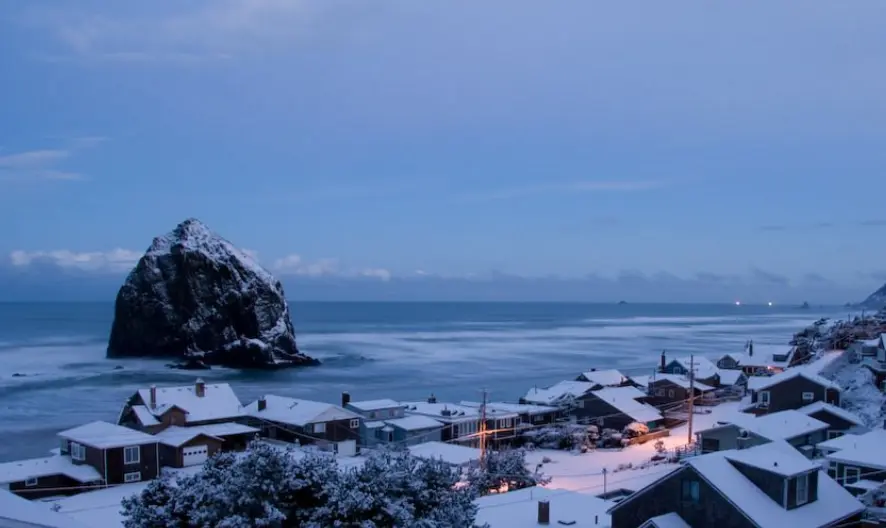 Cannon Beach in winter