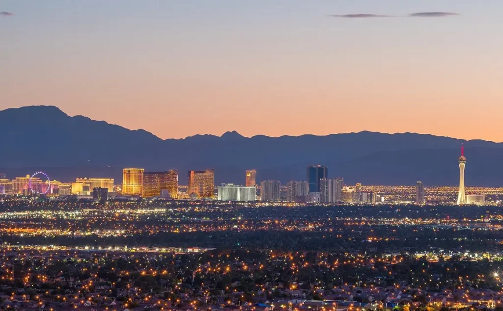 Las Vegas city lights