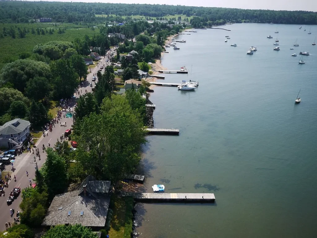 Aerial view of Madeline Island