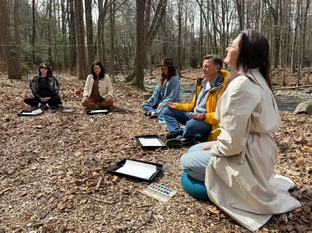 Stream-side meditation & painting