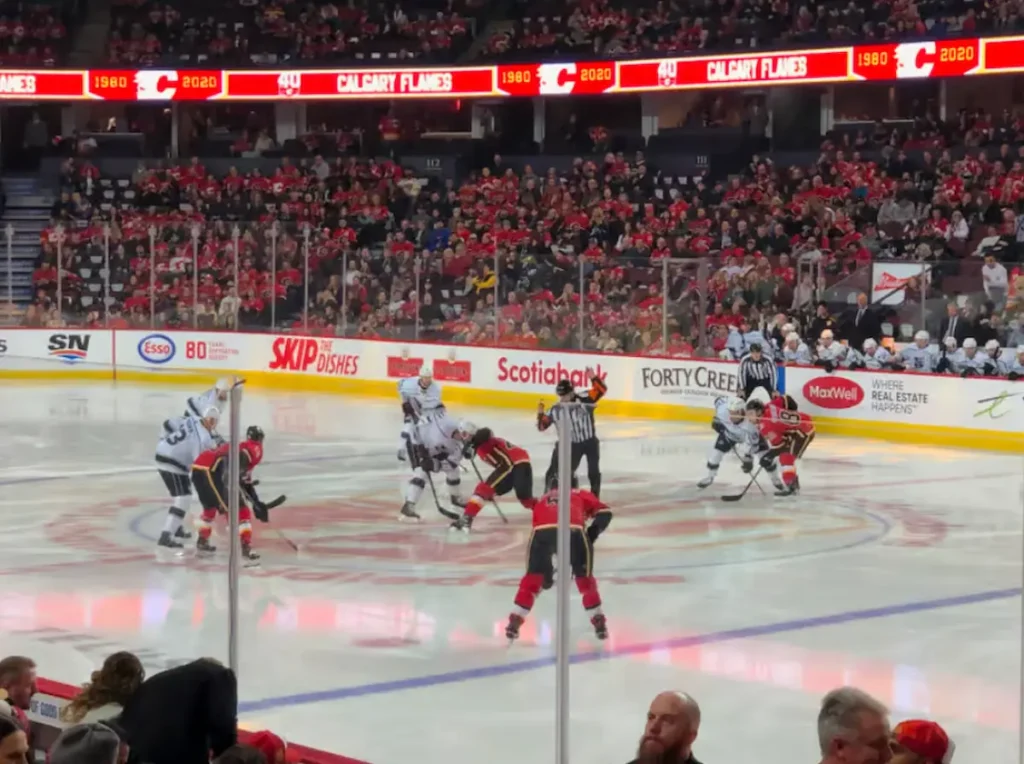 The Calgary Flames play at the Saddledome