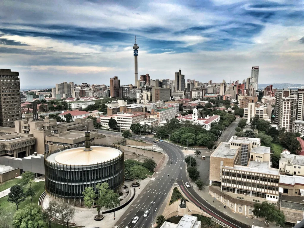 The Johannesburg skyline featuring the Hillbrow Tower