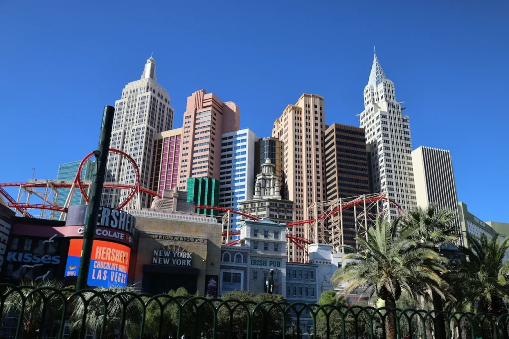 New York-New York hotel casino skyscrapers and Statue of Liberty replica in Las Vegas