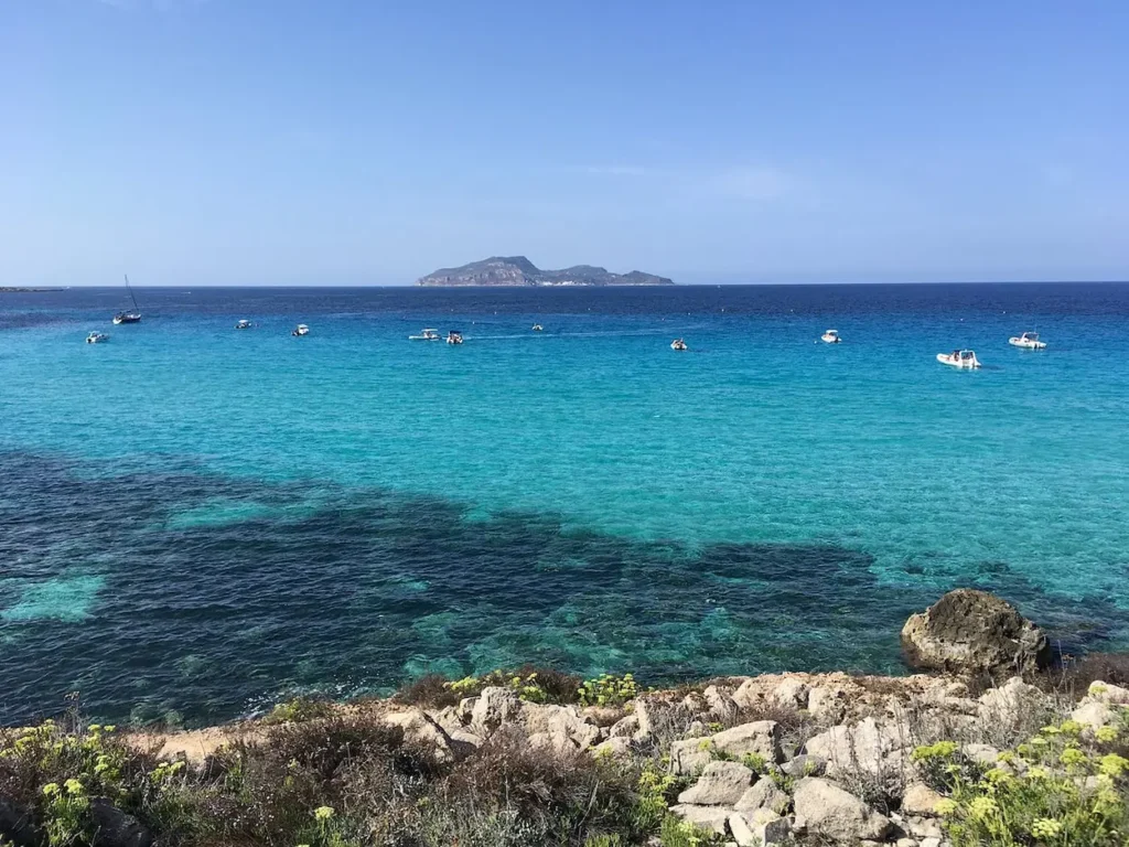 Favignana’s butterfly-shaped coastline