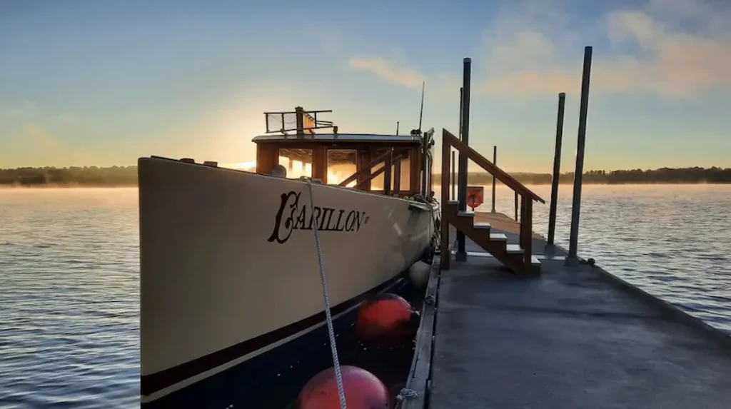 Scenic boat cruise on Lake Champlain