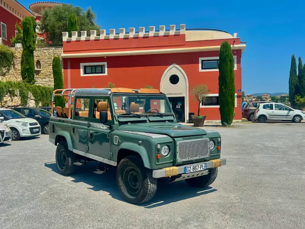 Wine Tasting in backcountry in Defender