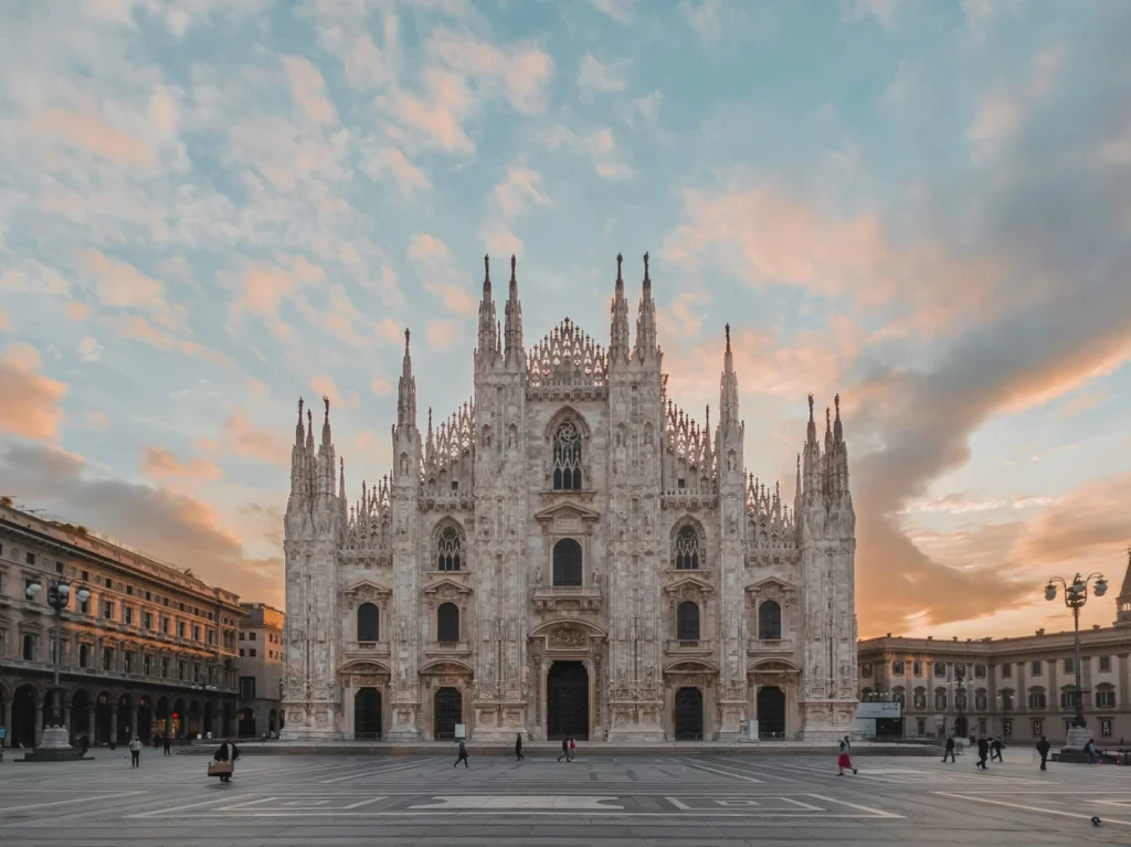 The Duomo cathedral in Milan, one of the cheapest places to fly from the UK