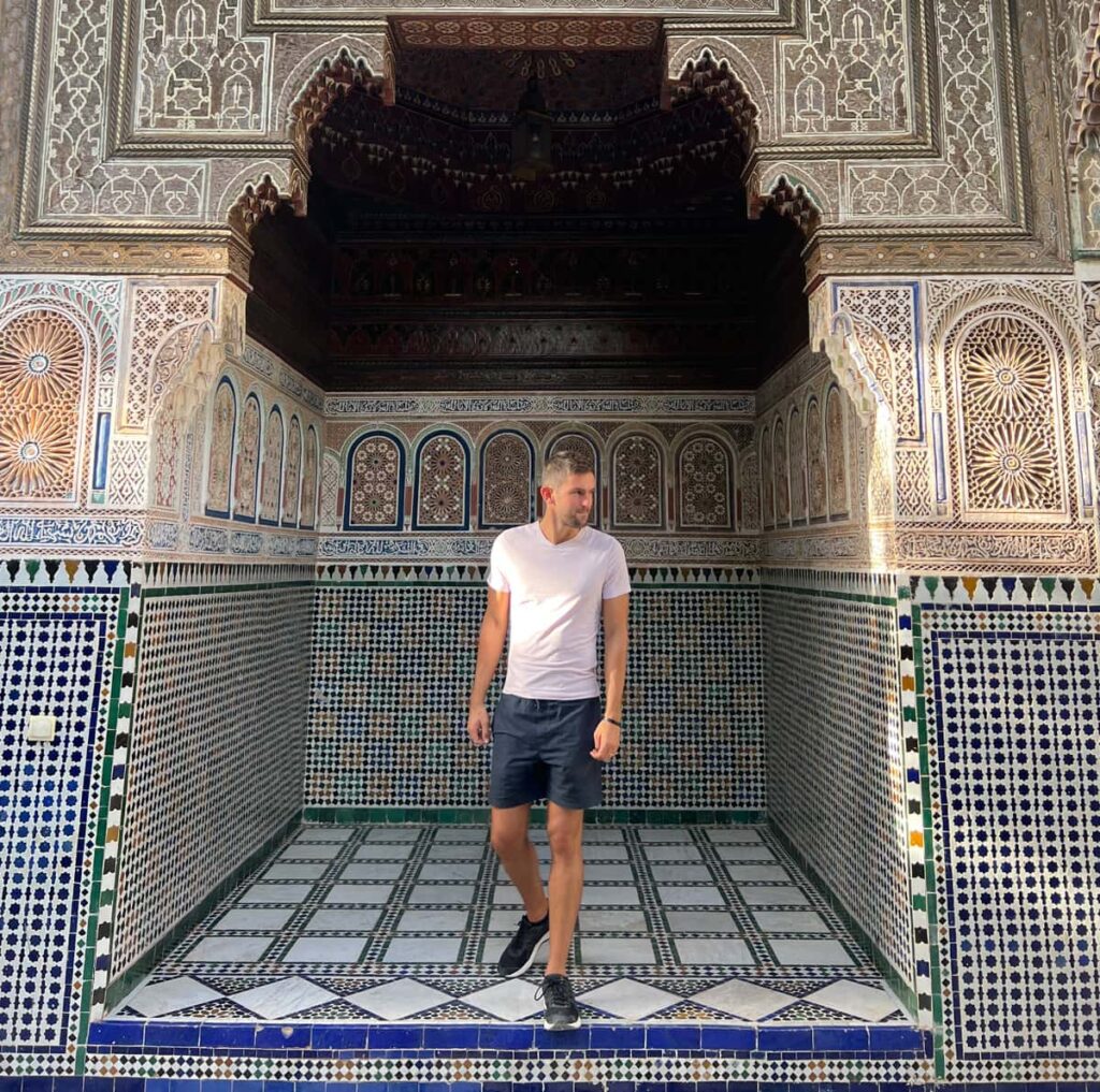 My photo of me exploring the beautiful designs in Marrakech's Riads